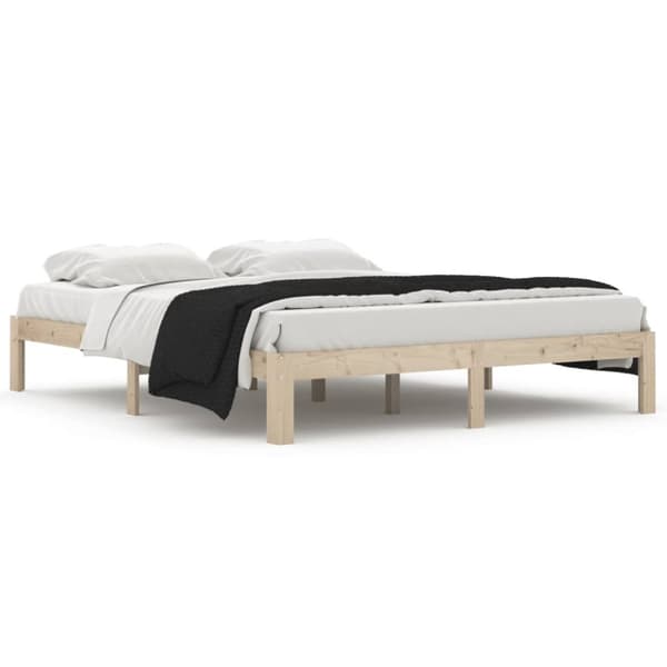 The Living Store sengeramme 160x200 cm massivt fyrretræ -  Senge & sengeramme