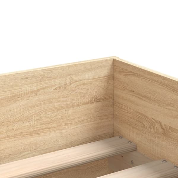 The Living Store sengeramme med skuffer 100x200 cm sonoma-eg -  Senge & sengeramme