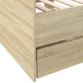 Miniatyrbillede 8 af 11: The Living Store daybed med skuffer 75x190 cm konstrueret træ sonoma-eg -  Senge & sengeramme