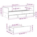 Miniatyrbillede 11 af 11: The Living Store daybed med skuffer 75x190 cm konstrueret træ sonoma-eg -  Senge & sengeramme