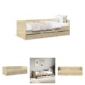 Miniatyrbillede 1 af 11: The Living Store daybed med skuffer 75x190 cm konstrueret træ sonoma-eg -  Senge & sengeramme