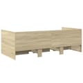 Miniatyrbillede 7 af 11: The Living Store daybed med skuffer 90x200 cm konstrueret træ sonoma-eg -  Senge & sengeramme