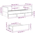 Miniatyrbillede 11 af 11: The Living Store daybed med skuffer 90x200 cm konstrueret træ sonoma-eg -  Senge & sengeramme
