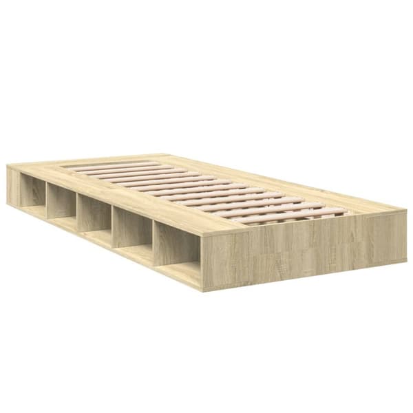 The Living Store sengeramme 100x200 cm konstrueret træ sonoma-eg - Senge & sengeramme