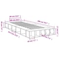 Miniatyrbillede 11 af 11: The Living Store sengeramme 100x200 cm konstrueret træ sonoma-eg -  Senge & sengeramme