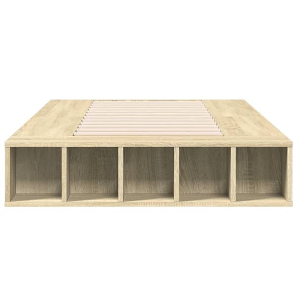 The Living Store sengeramme 75x190 cm konstrueret træ sonoma-eg -  Senge & sengeramme