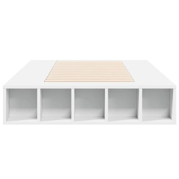 The Living Store sengeramme 75x190 cm konstrueret træ hvid - Senge & sengeramme