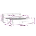 Miniatyrbillede 11 af 11: The Living Store sengeramme med sengegavl 200x200 cm konstrueret træ hvid -  Senge & sengeramme