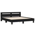 Miniatyrbillede 7 af 11: The Living Store sengeramme med sengegavl og LED-lys 180x200 cm sort -  Senge & sengeramme