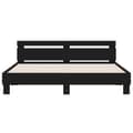Miniatyrbillede 8 af 11: The Living Store sengeramme med sengegavl og LED-lys 180x200 cm sort -  Senge & sengeramme