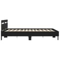Miniatyrbillede 9 af 11: The Living Store sengeramme med sengegavl og LED-lys 180x200 cm sort -  Senge & sengeramme