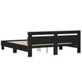 Miniatyrbillede 10 af 11: The Living Store sengeramme med sengegavl og LED-lys 180x200 cm sort -  Senge & sengeramme