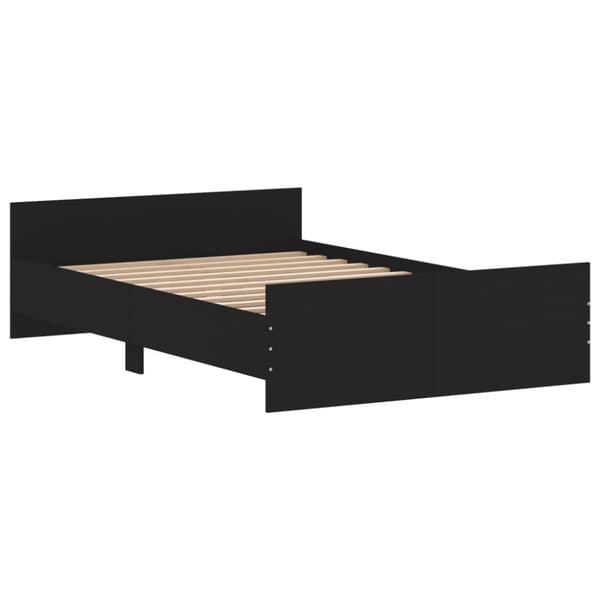 The Living Store sengeramme med sengegavl og fodgærde 120x200 cm sort - Senge & sengeramme