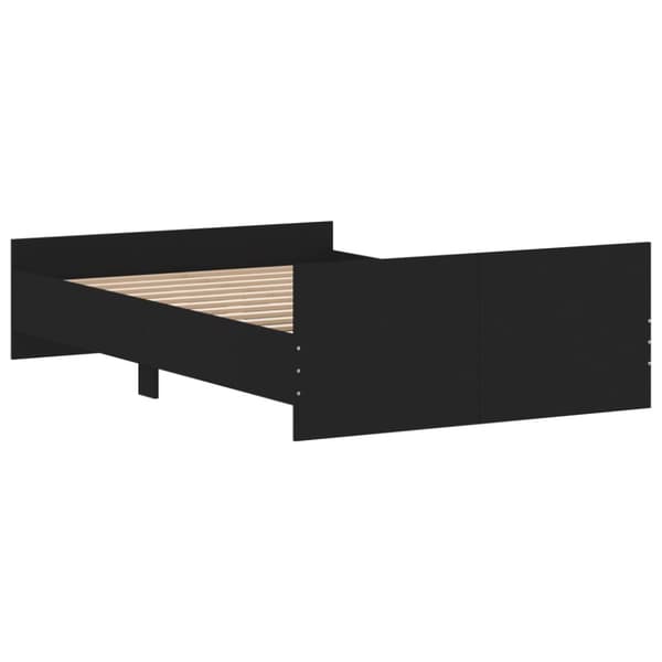 The Living Store sengeramme med sengegavl og fodgærde 120x200 cm sort -  Senge & sengeramme