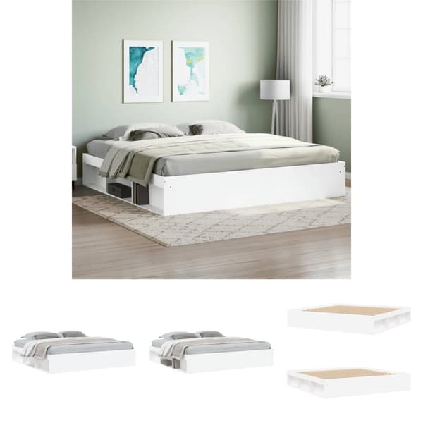 The Living Store sengeramme 200x200 cm hvid -  Senge & sengeramme