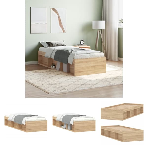 The Living Store sengeramme 75x190 cm sonoma-eg - Senge & sengeramme