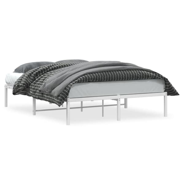 The Living Store sengeramme 140x200 cm metal hvid - Senge & sengeramme