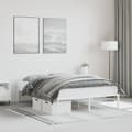 Miniatyrbillede 2 af 10: The Living Store sengeramme 140x200 cm metal hvid -  Senge & sengeramme
