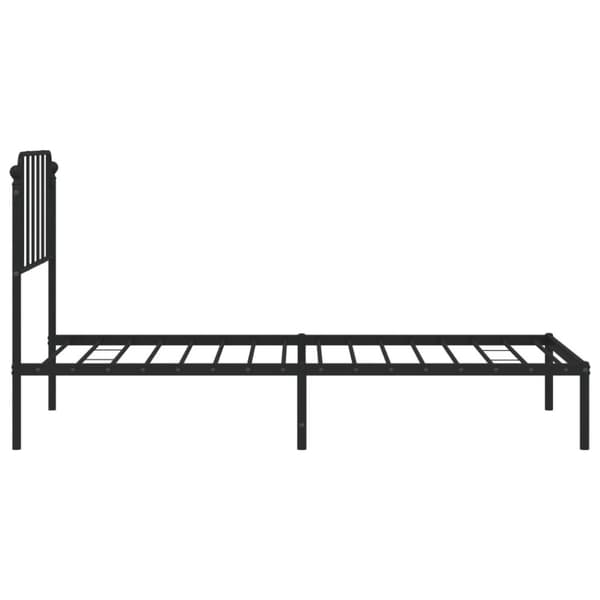 The Living Store sengeramme med sengegavl 90x200 cm metal sort - Senge & sengeramme