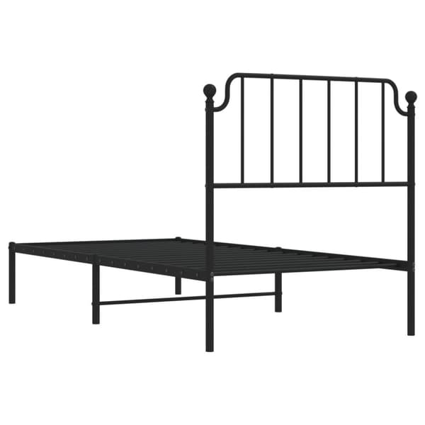 The Living Store sengeramme med sengegavl 90x200 cm metal sort - Senge & sengeramme