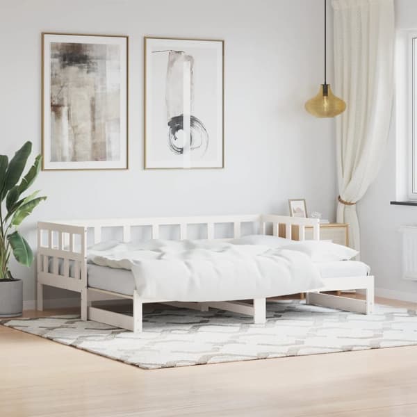 The Living Store Dagbädd med extrasäng 80x200 cm massiv furu -  Sängar & sängramar