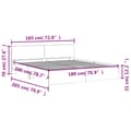 Miniatyrbillede 11 af 11: The Living Store sengeramme med sengegavl 180x200 cm sort -  Senge & sengeramme