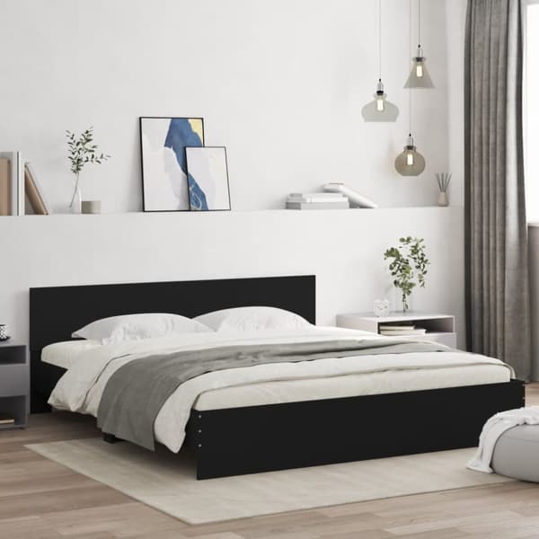 The Living Store sengeramme med sengegavl 180x200 cm sort -  Senge & sengeramme