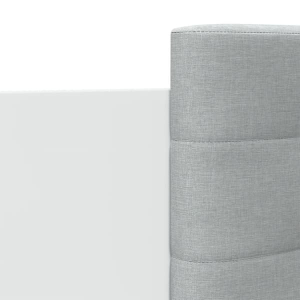 The Living Store sengeramme med sengegavl og LED-lys 140x200 cm hvid - Senge & sengeramme