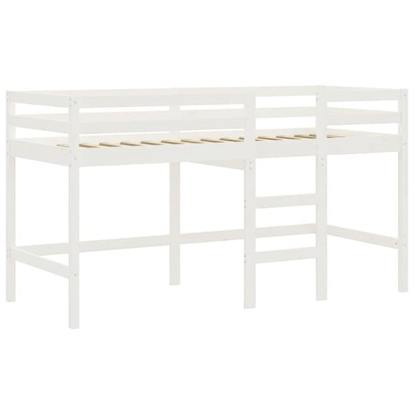 The Living Store Loftsäng med rutschkana rosa 90x200 cm massiv furu -  Sängar & sängramar