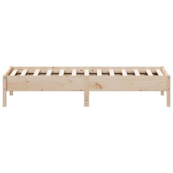 The Living Store sengestel 90x190 cm massivt fyrretræ grå -  Senge & sengeramme