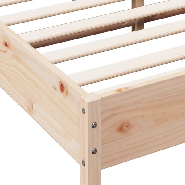 The Living Store sengeramme med sengegavl 160x200 cm massivt fyrretræ -  Senge & sengeramme