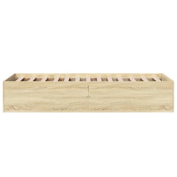 The Living Store sengeramme 90x190 cm konstrueret træ sonoma-eg -  Senge & sengeramme