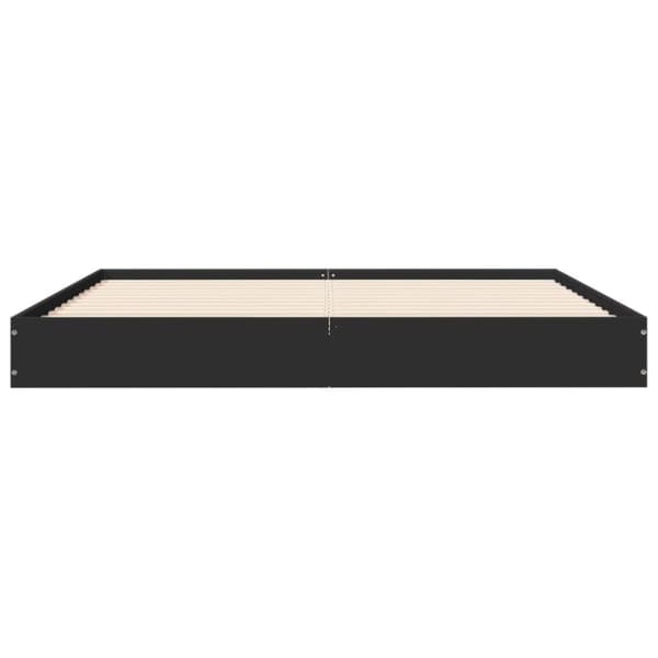 The Living Store sengestel 160x200 cm massivt træ sort - Senge & sengeramme