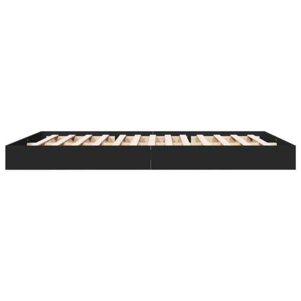 The Living Store sengestel 160x200 cm massivt træ sort - Senge & sengeramme