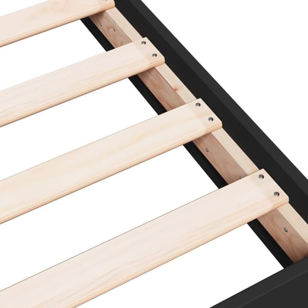 The Living Store sengestel 160x200 cm massivt træ sort - Senge & sengeramme
