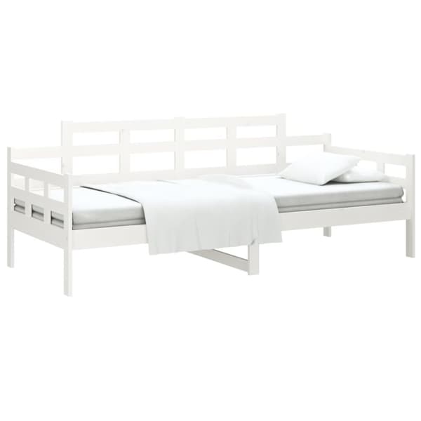 The Living Store daybed massivt fyrretræ hvid 90x190 cm -  Senge & sengeramme