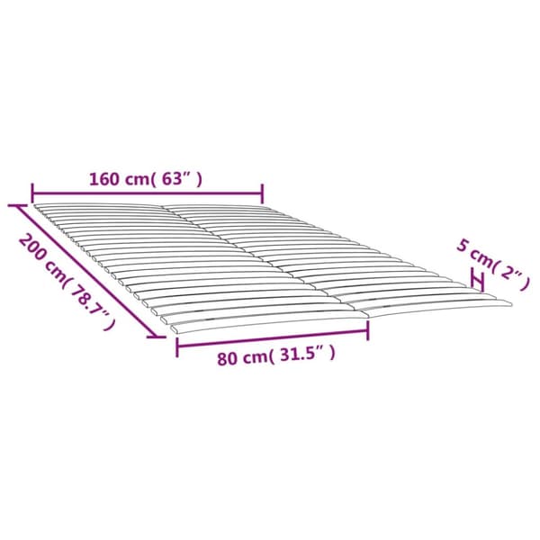 The Living Store lamelbund med 48 lameller 2 stk. 80x200 cm -  Senge & sengeramme