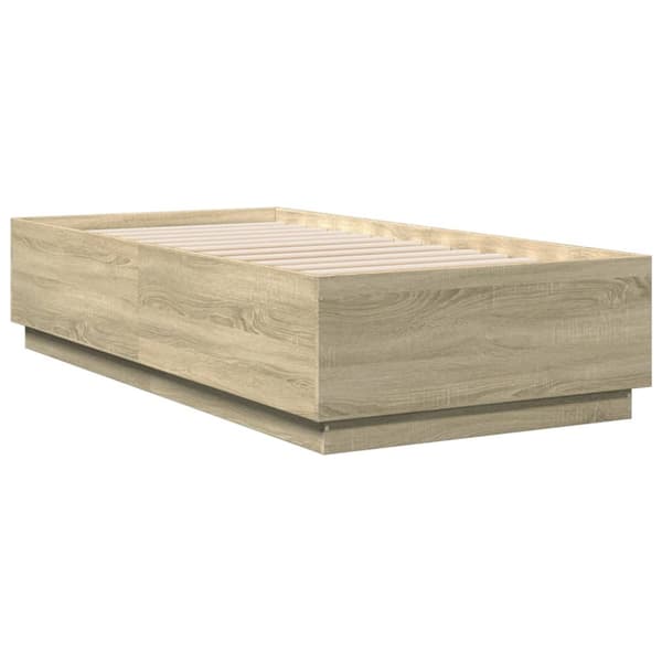 The Living Store sengeramme 75x190 cm konstrueret træ sonoma-eg -  Senge & sengeramme
