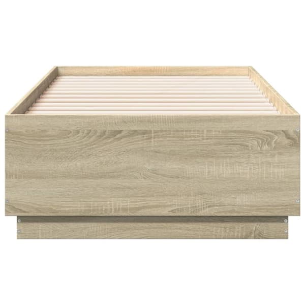 The Living Store sengeramme 75x190 cm konstrueret træ sonoma-eg -  Senge & sengeramme