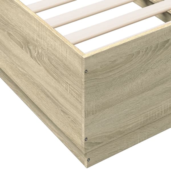 The Living Store sengeramme 75x190 cm konstrueret træ sonoma-eg -  Senge & sengeramme