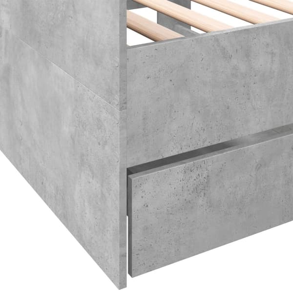 The Living Store daybed med skuffer 90x190 cm konstrueret træ betongrå -  Senge & sengeramme