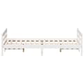 Miniatyrbillede 6 af 10: The Living Store sengeramme med sengegavl 140x200 cm massivt fyrretræ hvid -  Senge & sengeramme