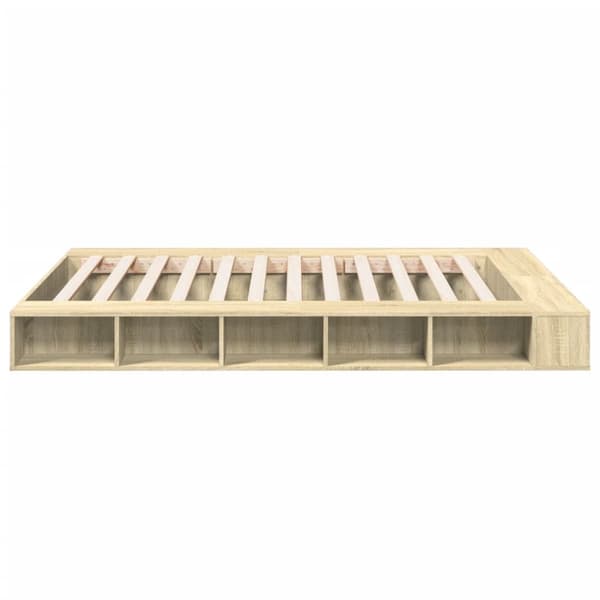 The Living Store sengestel 160x200 cm konstrueret træ sonoma-eg - Senge & sengeramme