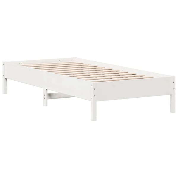 The Living Store Sängram vit 100x200 cm massiv furu -  Sängar & sängramar