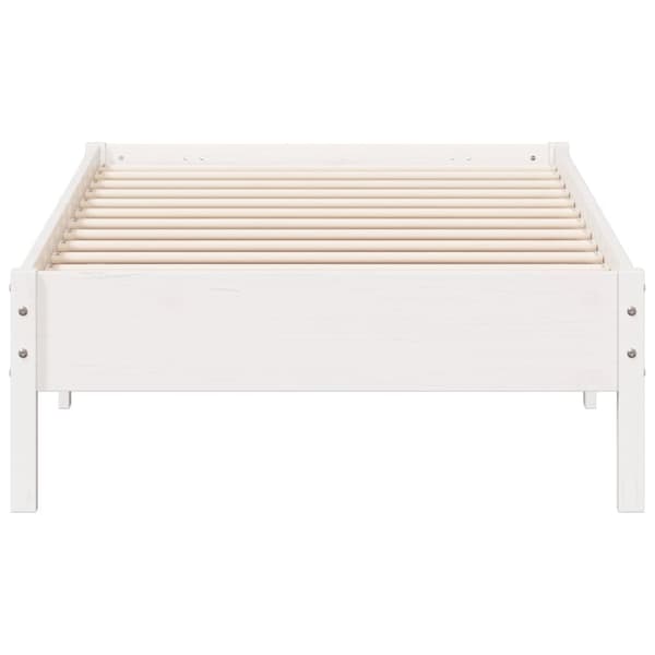 The Living Store Sängram vit 100x200 cm massiv furu -  Sängar & sängramar