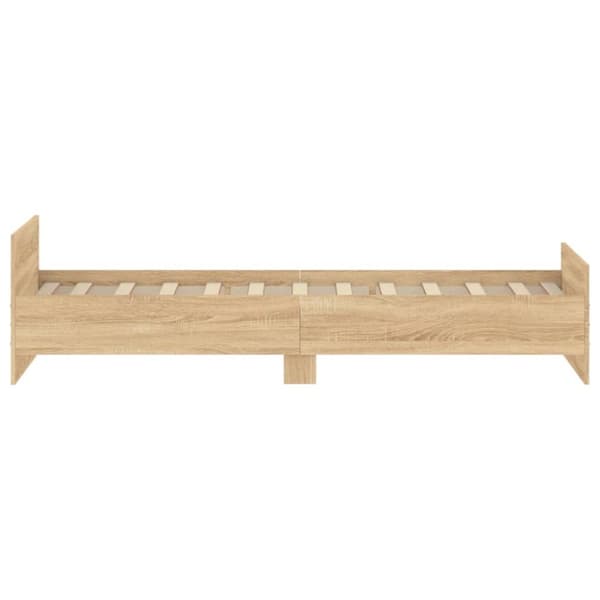 The Living Store sengeramme 90x200 cm konstrueret træ sonoma-eg - Senge & sengeramme