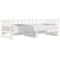 Miniatyrbillede 5 af 11: The Living Store daybed med udtræk 2x(90x190) cm massivt fyrretræ hvid -  Senge & sengeramme