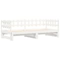 Miniatyrbillede 8 af 11: The Living Store daybed med udtræk 2x(90x190) cm massivt fyrretræ hvid -  Senge & sengeramme