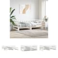 Miniatyrbillede 1 af 11: The Living Store daybed med udtræk 2x(90x190) cm massivt fyrretræ hvid -  Senge & sengeramme