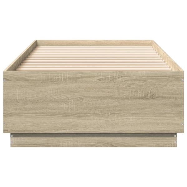 The Living Store sengeramme 100x200 cm konstrueret træ sonoma-eg - Senge & sengeramme